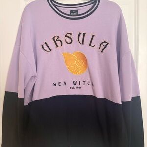 Disney Villains Lavender and Black Sweatshirt. Ursula.